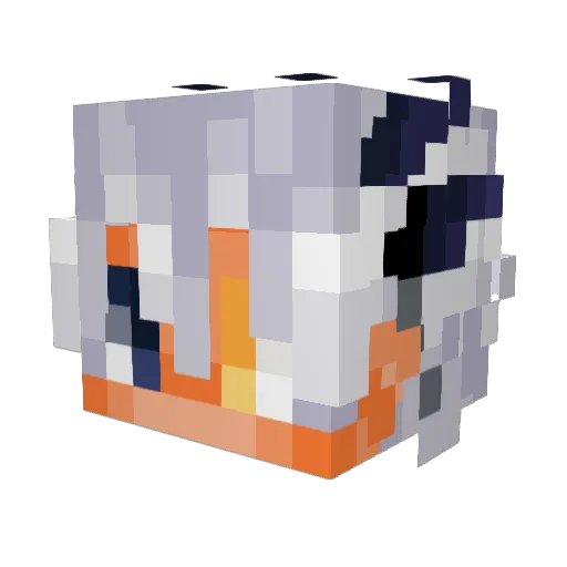 Tilin47 Minecraft avatar head, 3D render