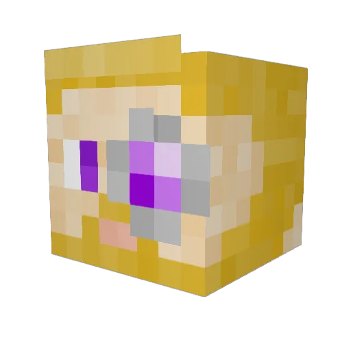 TillDown Minecraft avatar head, 3D render