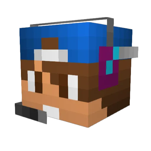 Tillaban Minecraft avatar head, 3D render