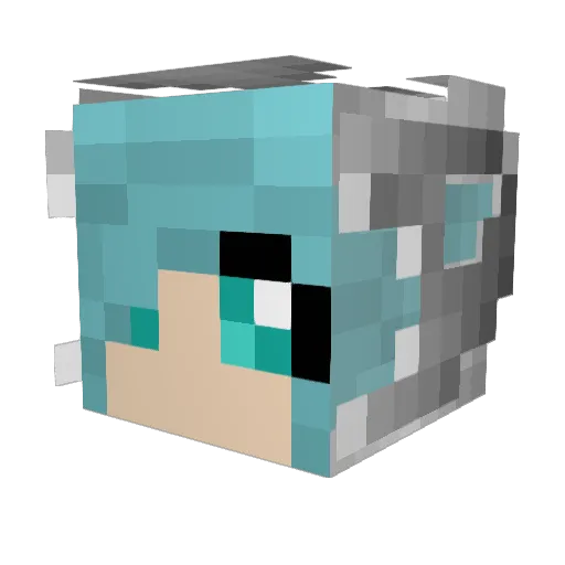 Tillgk Minecraft avatar head, 3D render