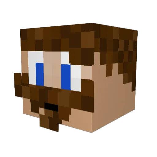 Tilloe Minecraft avatar head, 3D render