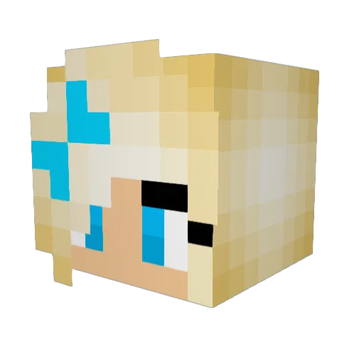 Tillore Minecraft avatar head, 3D render