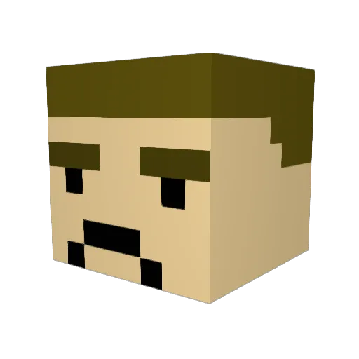 Tilly0826 Minecraft avatar head, 3D render