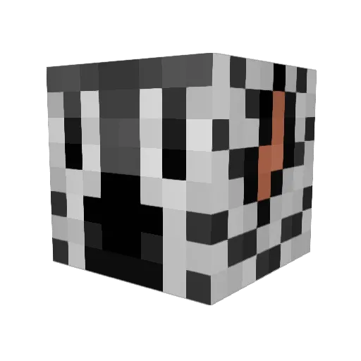 Tilly4 Minecraft avatar head, 3D render
