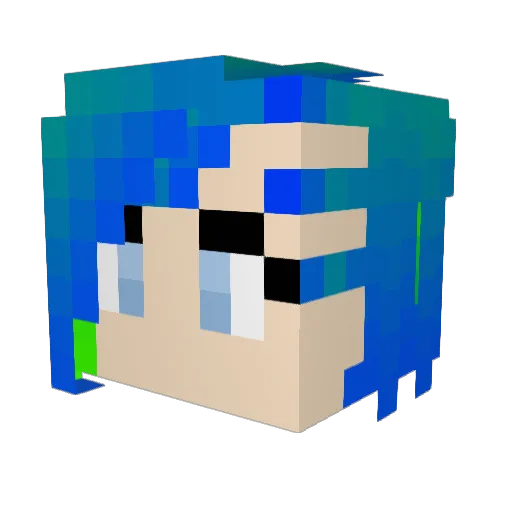 Tilly666 Minecraft avatar head, 3D render