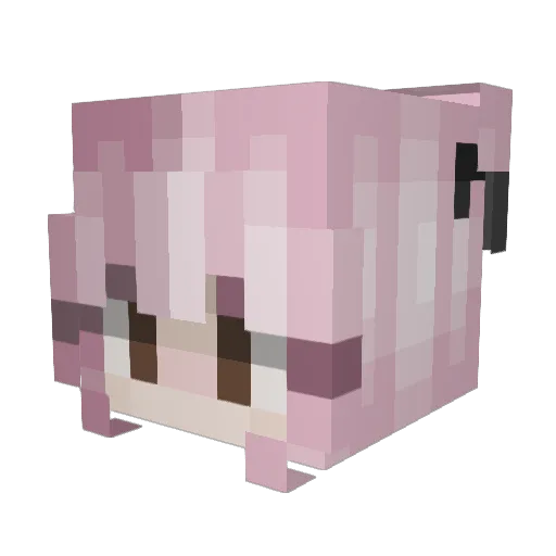 Tilly8397 Minecraft avatar head, 3D render