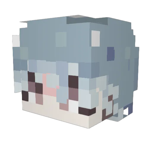 TillyBelle Minecraft avatar head, 3D render