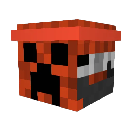 TillyV Minecraft avatar head, 3D render