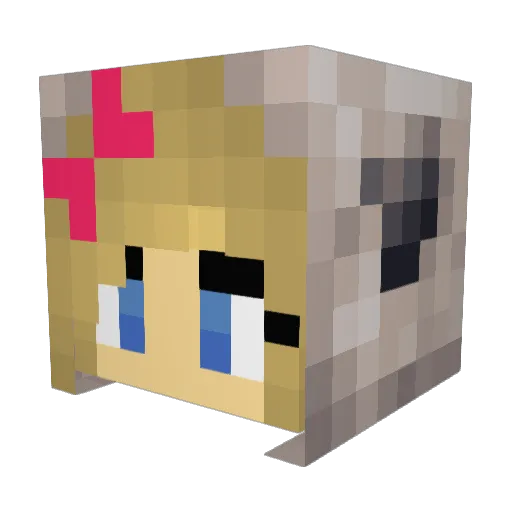 Tilly_Super_Dog Minecraft avatar head, 3D render
