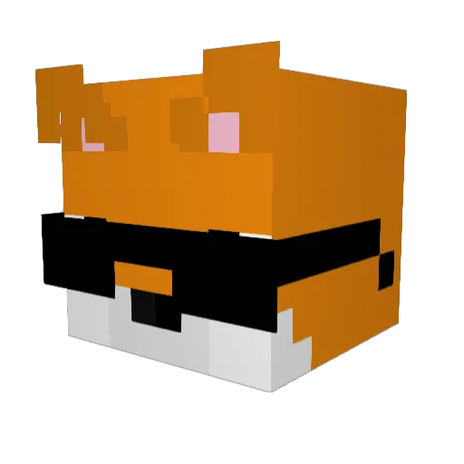 TiloFox Minecraft avatar head, 3D render