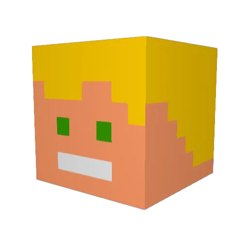 TiloupKen Minecraft avatar head, 3D render