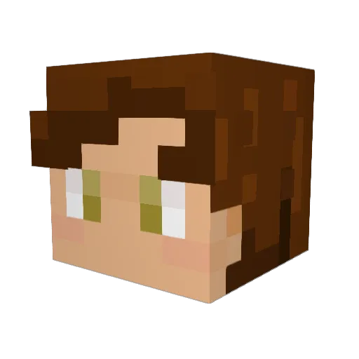 TiltConmen Minecraft avatar head, 3D render