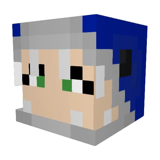 Tiltdody Minecraft avatar head, 3D render