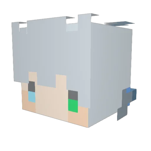 TiltingliT Minecraft avatar head, 3D render