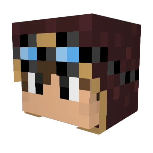Tiltjolo Minecraft avatar head, 3D render