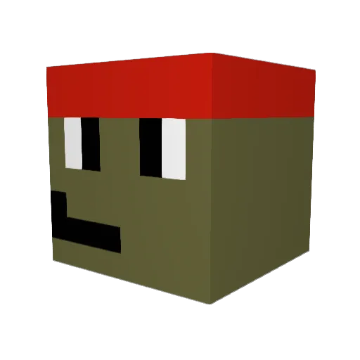 Tiltyisaqt Minecraft avatar head, 3D render