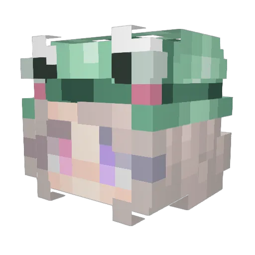 Tilvi Minecraft avatar head, 3D render