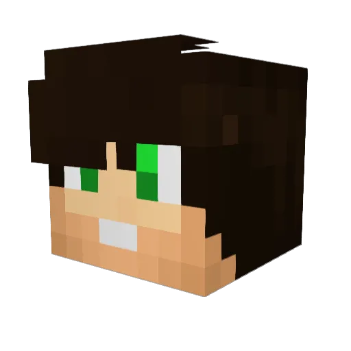 Tim0Z Minecraft avatar head, 3D render