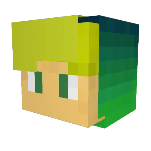 Tim8192 Minecraft avatar head, 3D render
