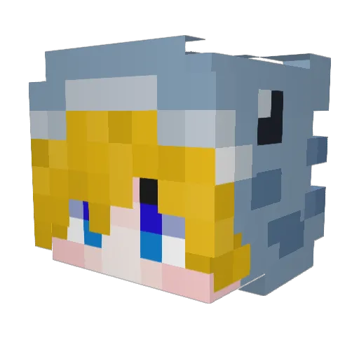 TimBox Minecraft avatar head, 3D render