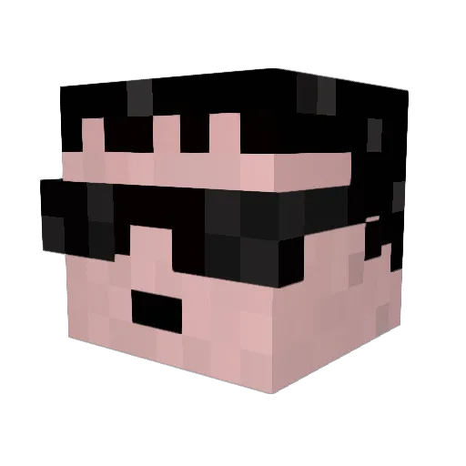 TimClance Minecraft avatar head, 3D render