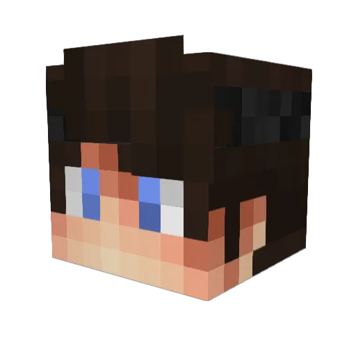 TimCrafter03 Minecraft avatar head, 3D render