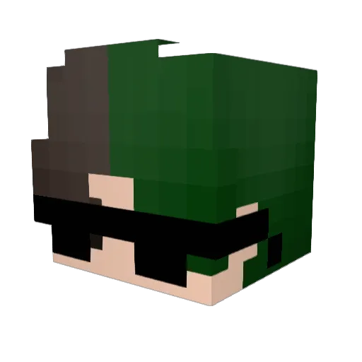 TimDeo Minecraft avatar head, 3D render