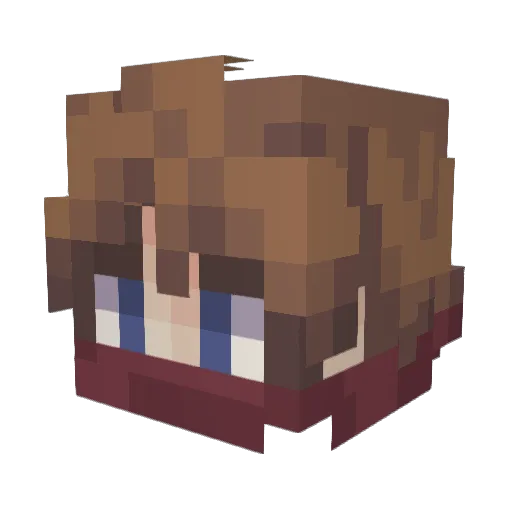 TimKid Minecraft avatar head, 3D render