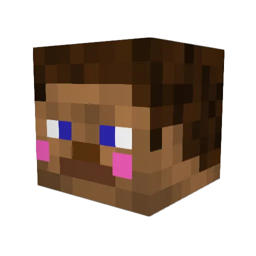 TimNymburk Minecraft avatar head, 3D render