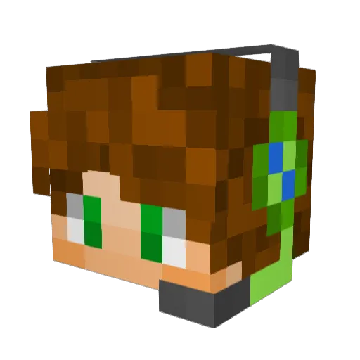 TimPGamer Minecraft avatar head, 3D render