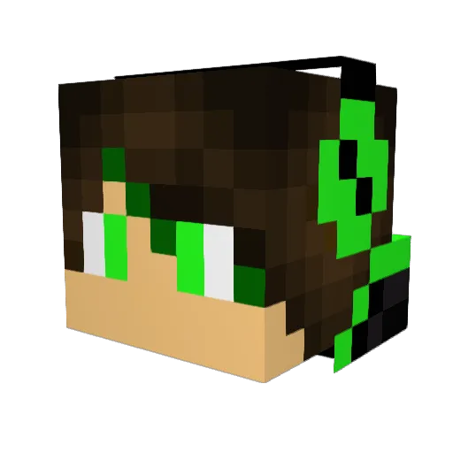 TimTB Minecraft avatar head, 3D render