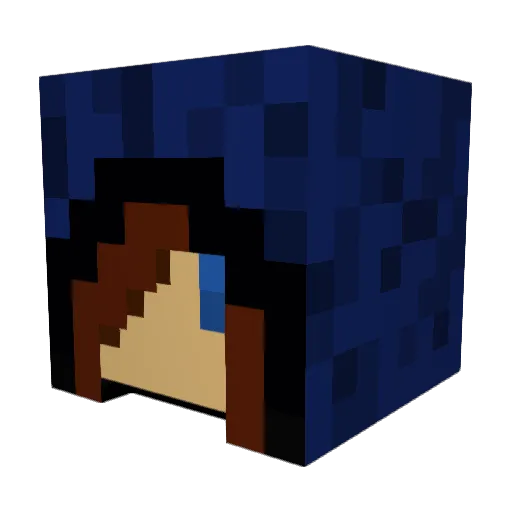 TimTL Minecraft avatar head, 3D render