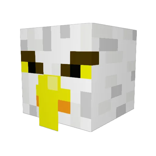 TimTennant Minecraft avatar head, 3D render