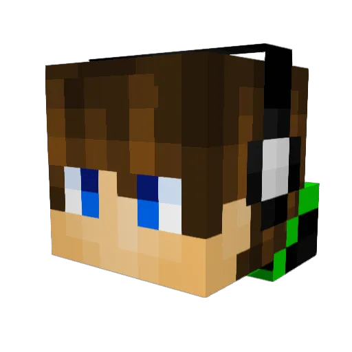 TimX_ Minecraft avatar head, 3D render