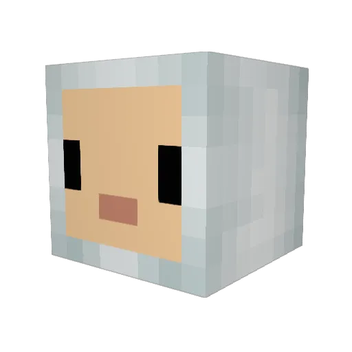 Timalpha Minecraft avatar head, 3D render