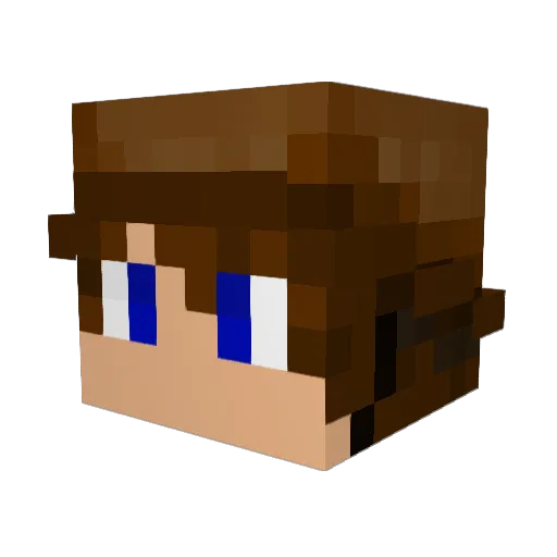 TimandU Minecraft avatar head, 3D render