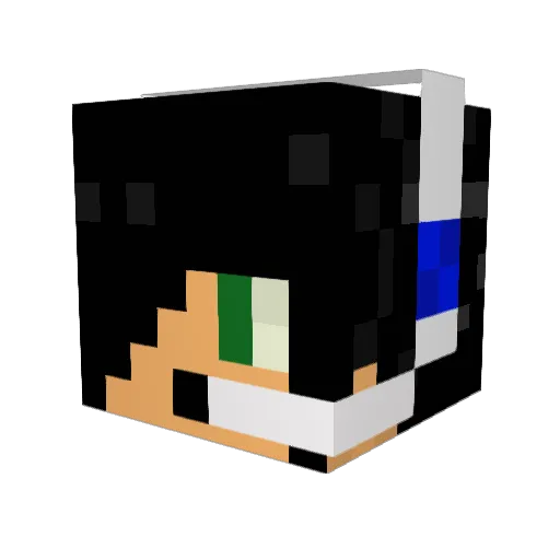 Timath3 Minecraft avatar head, 3D render