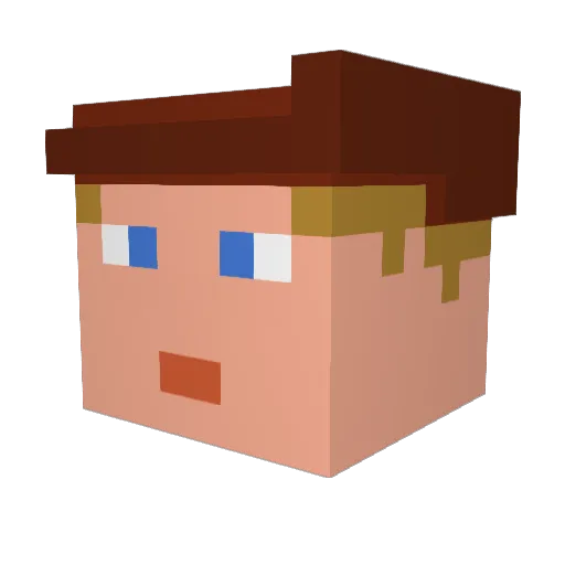 Timathy Minecraft avatar head, 3D render