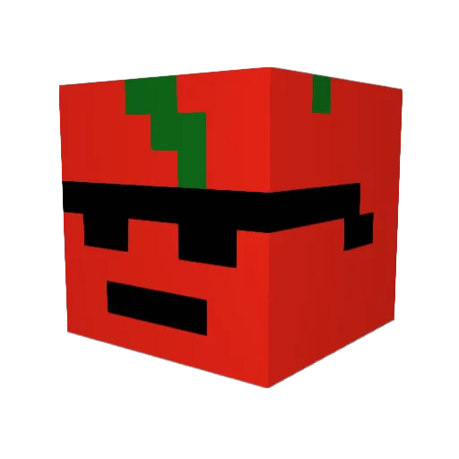 TimatoDoesMC Minecraft avatar head, 3D render