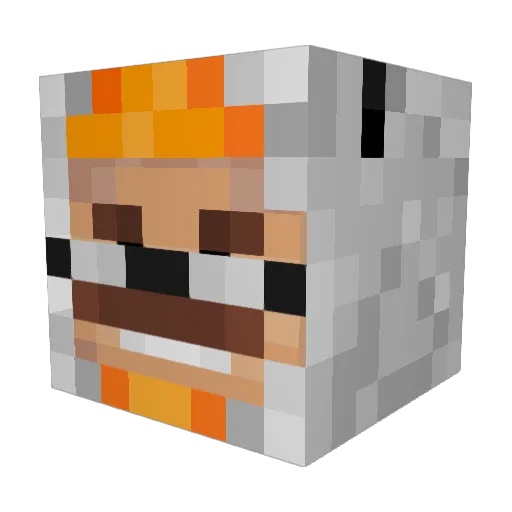Timba22 Minecraft avatar head, 3D render