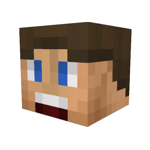 Timbasting Minecraft avatar head, 3D render