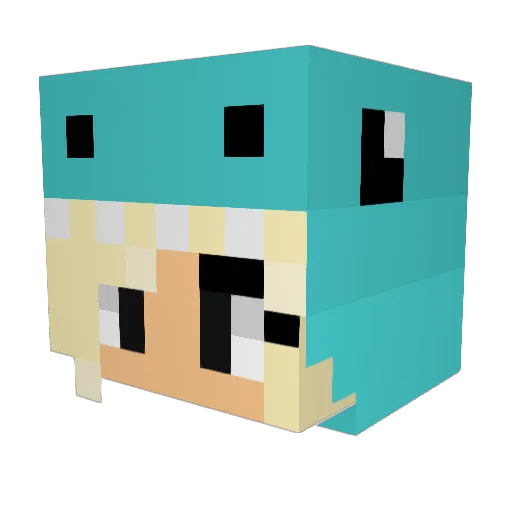 Timbd Minecraft avatar head, 3D render