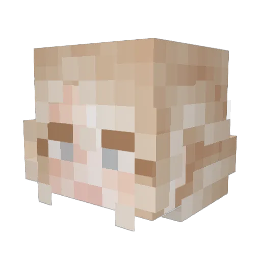 TimberBuff Minecraft avatar head, 3D render