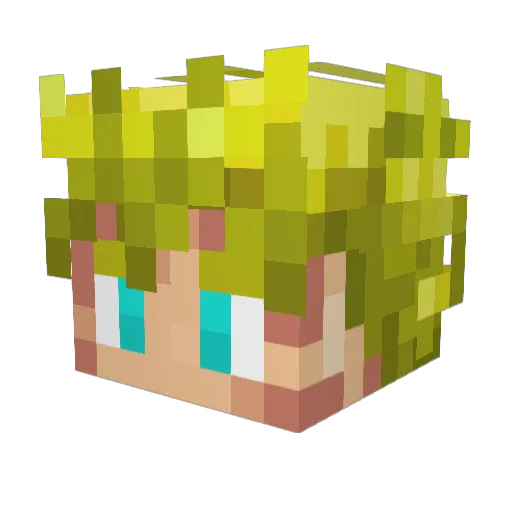 Timberator Minecraft avatar head, 3D render