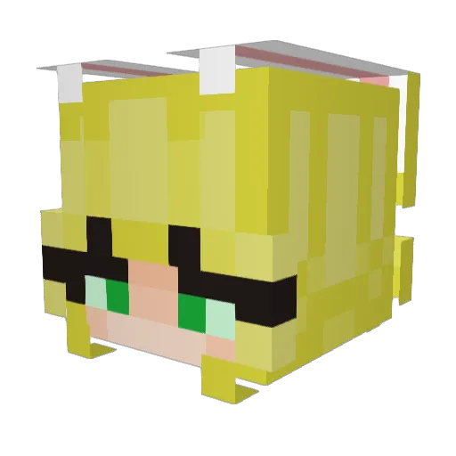 TimboKek Minecraft avatar head, 3D render