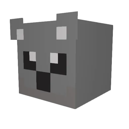 Time1000 Minecraft avatar head, 3D render