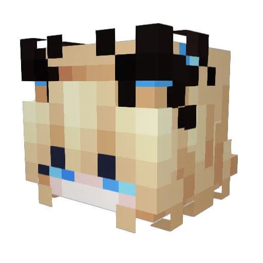 Time2Game Minecraft avatar head, 3D render