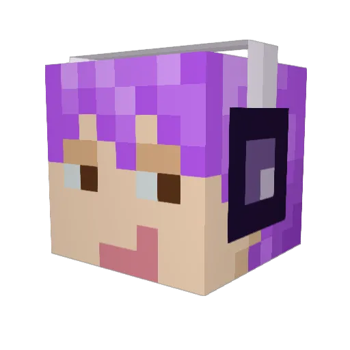 Time409 Minecraft avatar head, 3D render