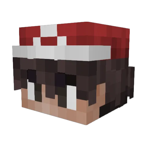 Time444 Minecraft avatar head, 3D render