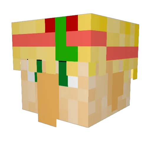 TimeCircle16 Minecraft avatar head, 3D render